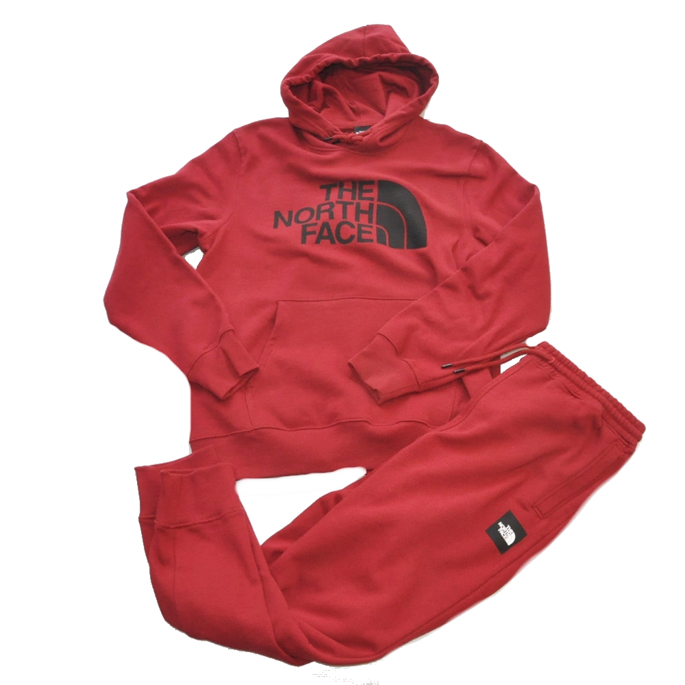 THE NORTH FACE / ザノースフェイス BOX LOGO PULLOVER SWEAT HOODIE &  SWEAT PANTS SET UP BARGUNDY