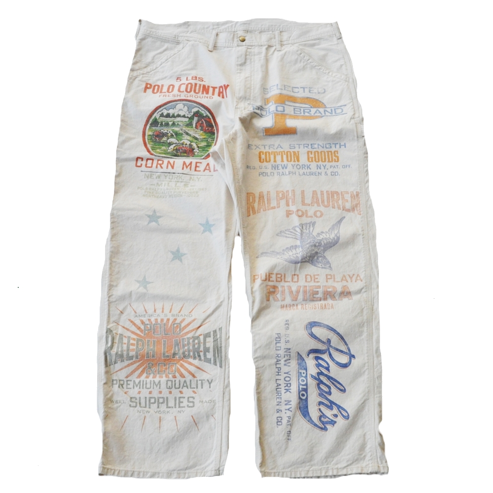 90's polo jeans paint pants