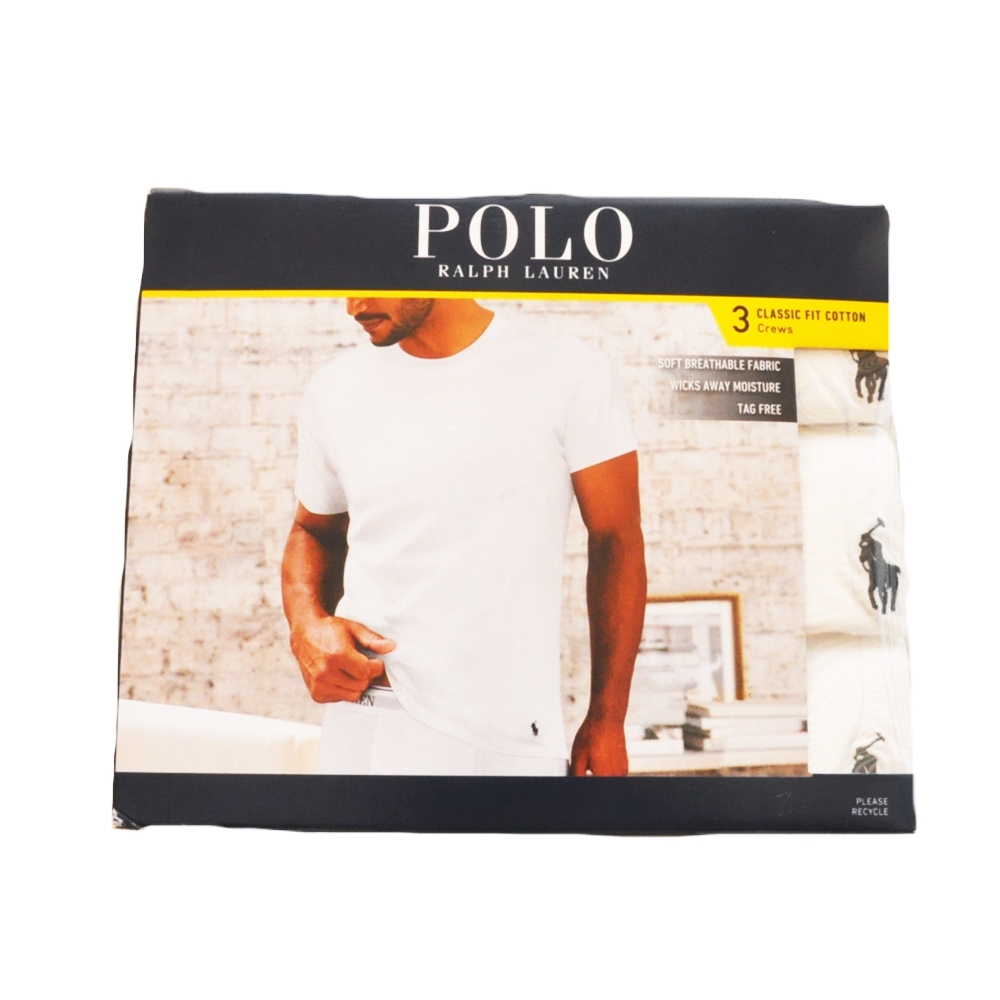 POLO RALPH LAUREN / ポロラルフローレン 3 PACK CLASSIC FIT COTTON PLAIN T-SHIRT WHITE XL