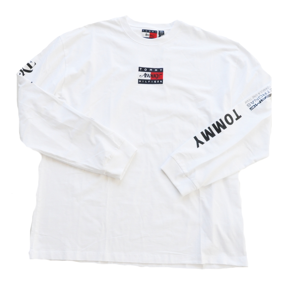 TOMMY HILFIGER /トミーヒルフィガー TOMMY x MERCEDES-AMG F1 x AWAKE NY LIMITED LONG SLEEVE T-SHIRTS WHITE