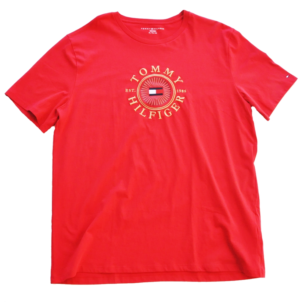 TOMMY HILFIGER  / トミーヒルフィガー TOMMY HILFIGER 1985 EMBROIDERY T-SHIRT RED XL