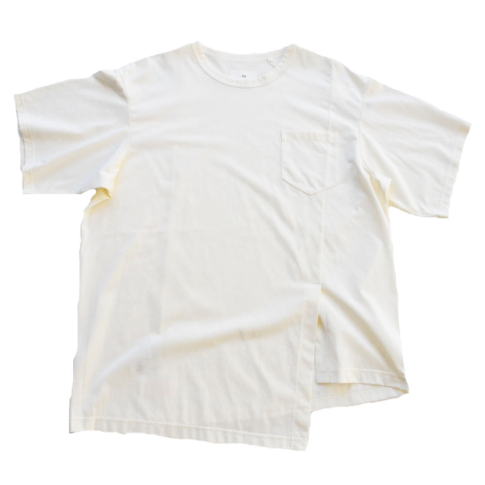 Y-3 / ワイスリー PLAIN POCKET ASYMMETRY T-SHIRT WHITE