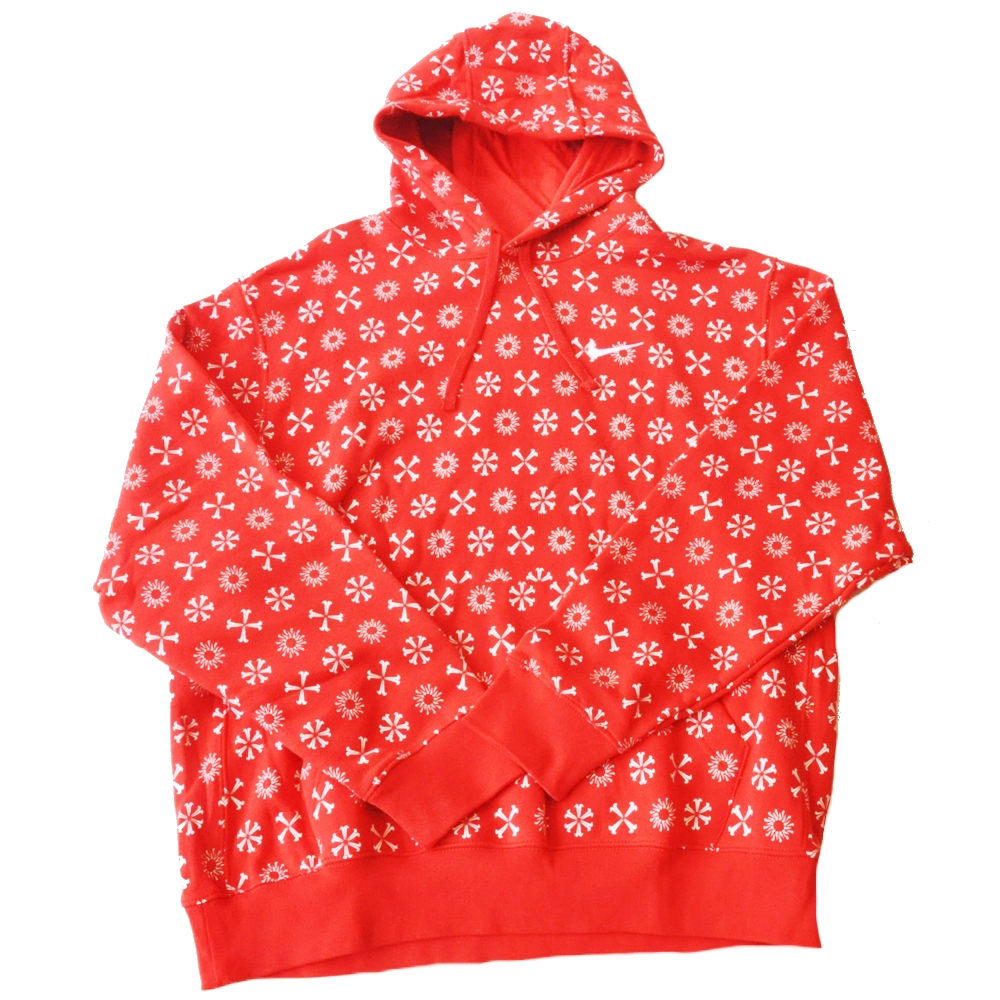 NIKE / ナイキ NSW BRS LOGO ALL OVER PATTERN SWEAT HOODIE RED