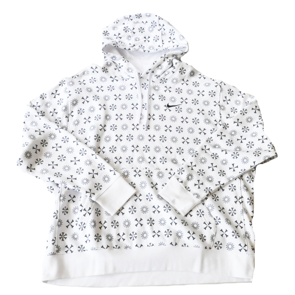 NIKE / ナイキ NSW BRS LOGO ALL OVER PATTERN SWEAT HOODIE WHITE