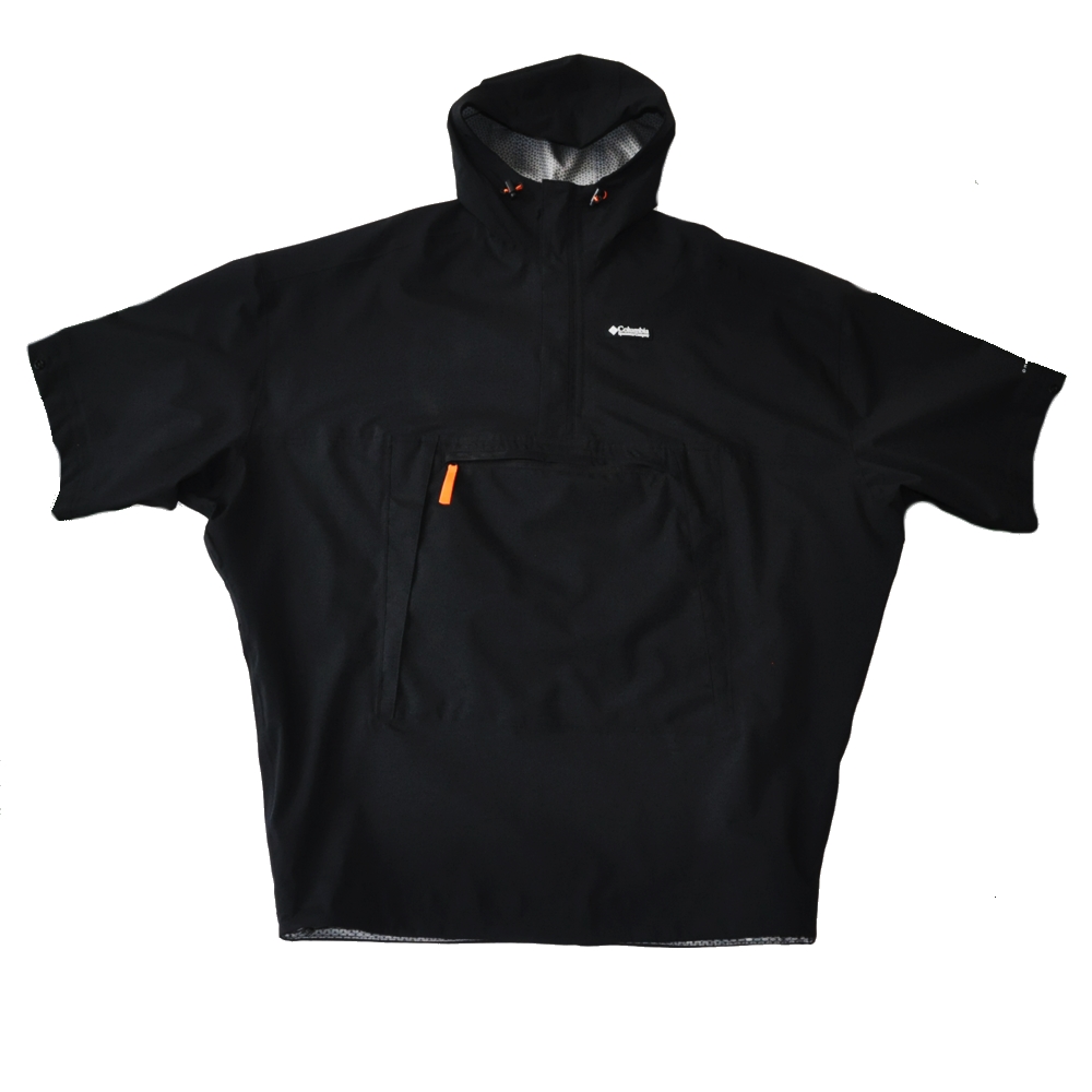 COLUMBIA / コロンビア LOGO DESHUTES VALLEY UNISEX RAIN PONCHO BLACK