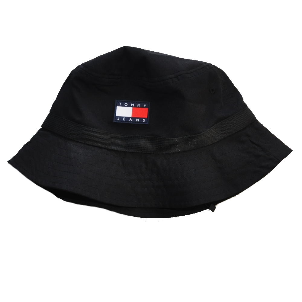 TOMMY JEANS / トミージーンズ TOMMY JEANS BOX LOGO BUCKET HAT BLACK | ストリートスタイルのセレクトストア | TUNNEL STORE - トンネルストア