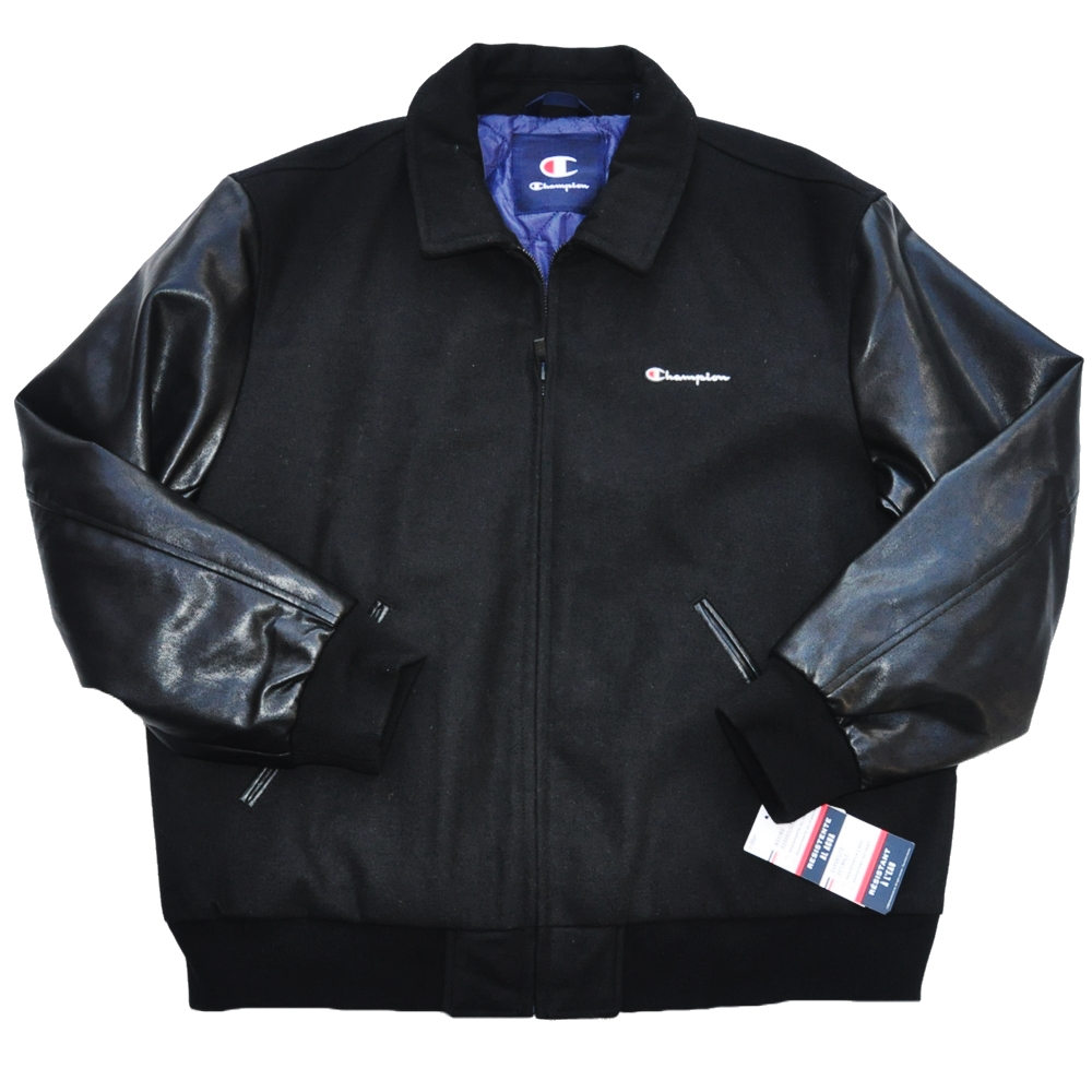 CHAMPION / チャンピオン ONE POINT LOGO MELTON JACKET BLACK M,L | ストリートスタイルのセレクトストア | TUNNEL STORE - トンネルストア