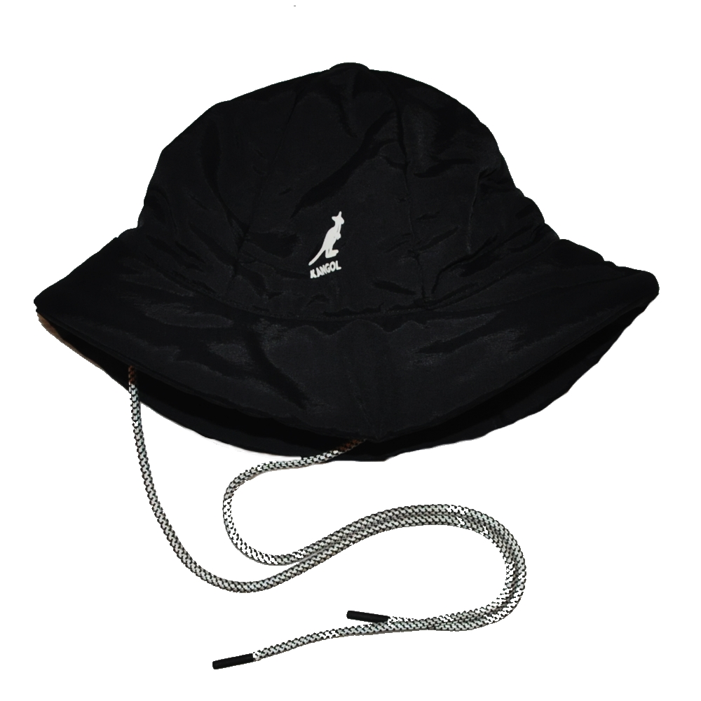 KANGOL / カンゴール SHOE LACE QUILTING BUCKET HAT BLACK